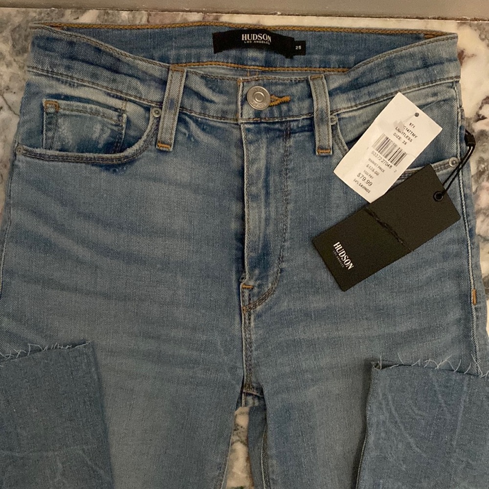 PRICE DROP 💣 HUDSON JEANS 25” Barbara skinny, high waist, bootcut crop.  NWT